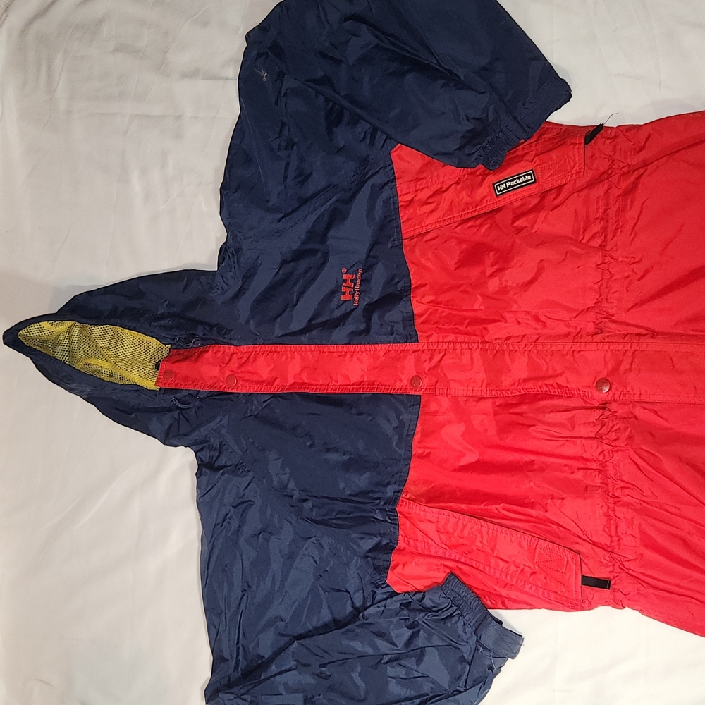 Vintage Helly Hansen 90's Packable Hooded Windbreaker Jacket